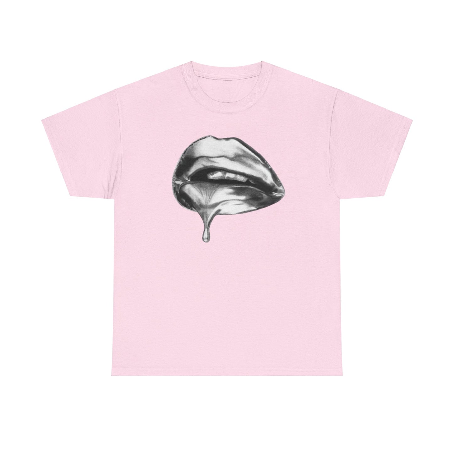 Silver Lips Graphic Tee Shirt