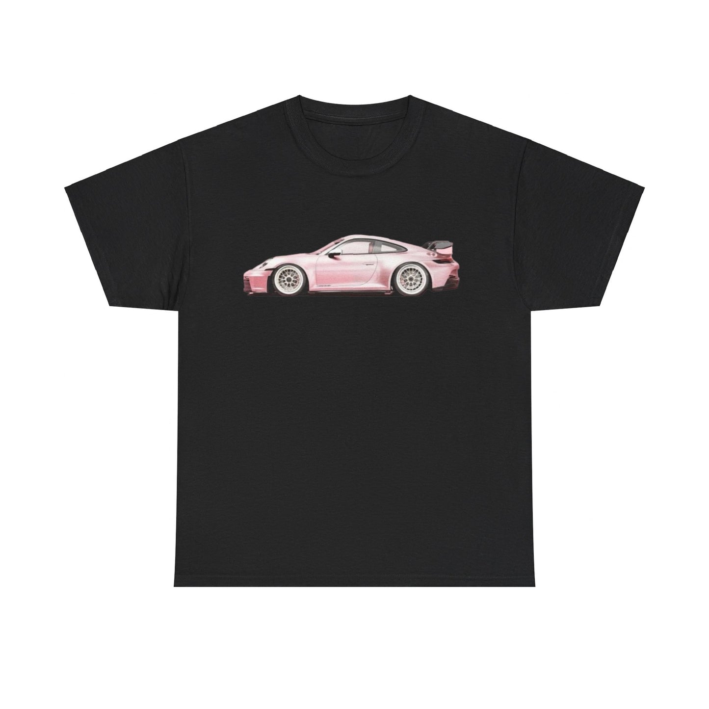 Pink Porsche graphic tee shirt