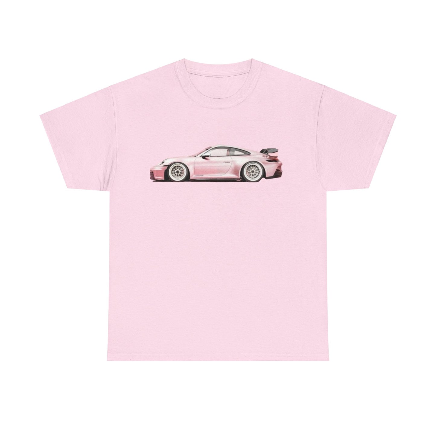 Pink Porsche graphic tee shirt