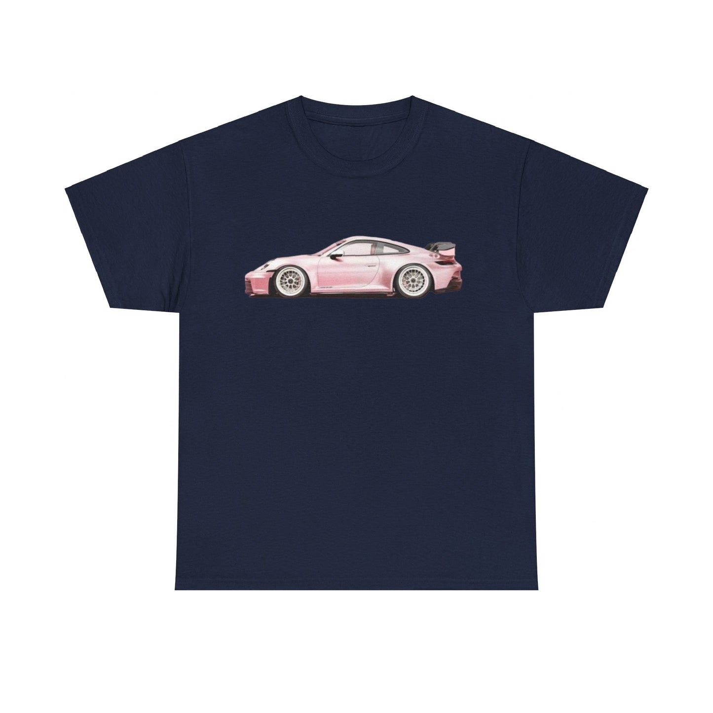 Pink Porsche graphic tee shirt