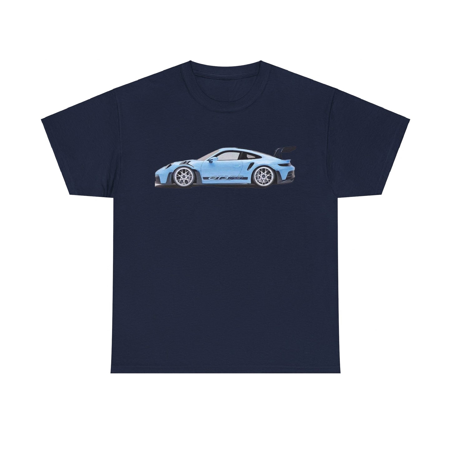 Blue Porsche Graphic Tee Shirt