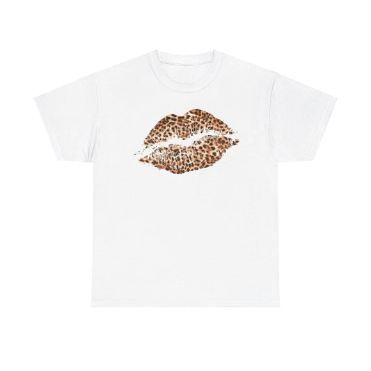 Leopard Lips Graphic Tee Shirt