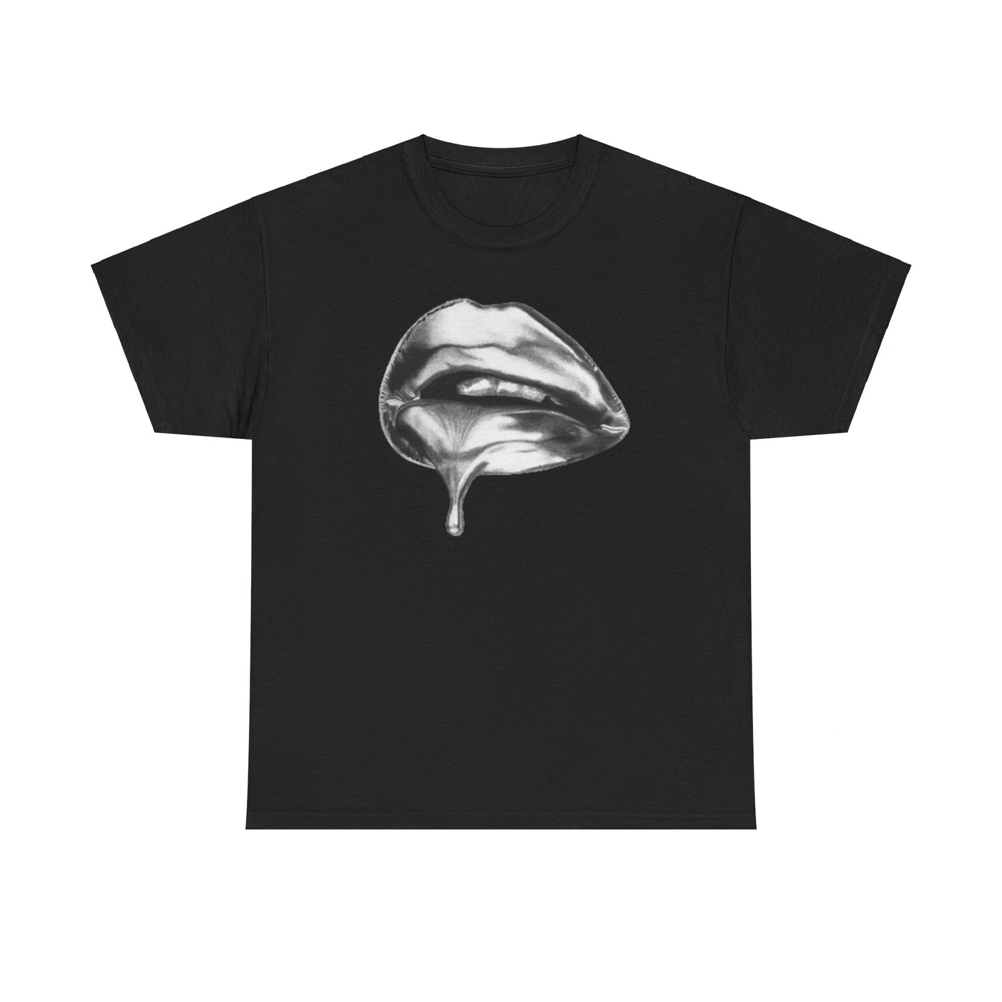 Silver Lips Graphic Tee Shirt